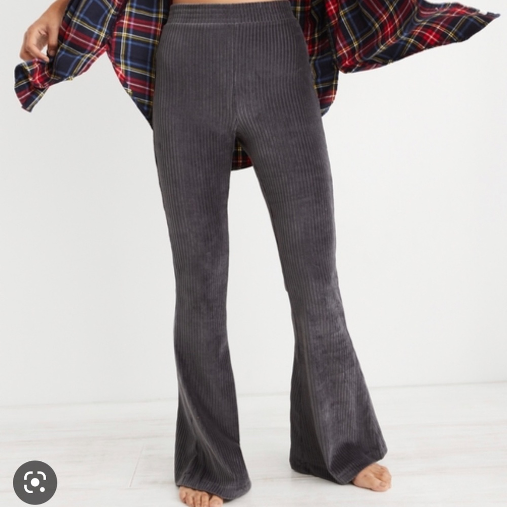 Aerie gray flare pants